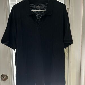 VINCE Black Men's Polo Shirt